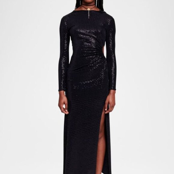 Maje Rilexisa Sequined Cutout Gown - Picture 1 of 4